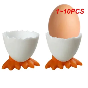1-10VNT Mielas Kūrybos Kiaušinių Puodelio Laikiklis Plastikiniai Kiaušiniai Laikiklį Su Kojomis Kiaušiniai, Separatorius Virtų Kiaušinių Konteinerių Virtuvės Reikmenys