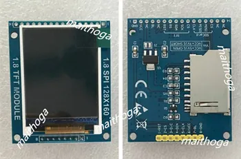 1.8 colio 8PIN TFT LCD ekranas 65K Spalvų Ekranas su Adapteriu Valdybos SD Kortelės Lizdas ST7735 Ratai SSD 128(RGB)*160 SPI Serial Interface 4 IO