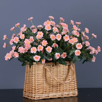 1 Krūva Mini Rožių Puokštė Dirbtinės Gėlės, Augalai Vestuves Stalo Vaza Namų Dekoro Gėlių Išdėstymas Papuošalai Foto Prop