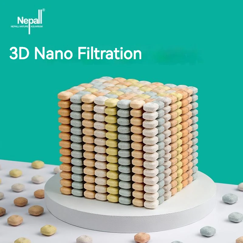 500g Akvariumas Keramikos Filtras Nano 3D Media Naudingų Bakterijų Namas Biologinio Filtravimo Valymo Žuvų Bakas Vandens Filtrų Priedai - 0