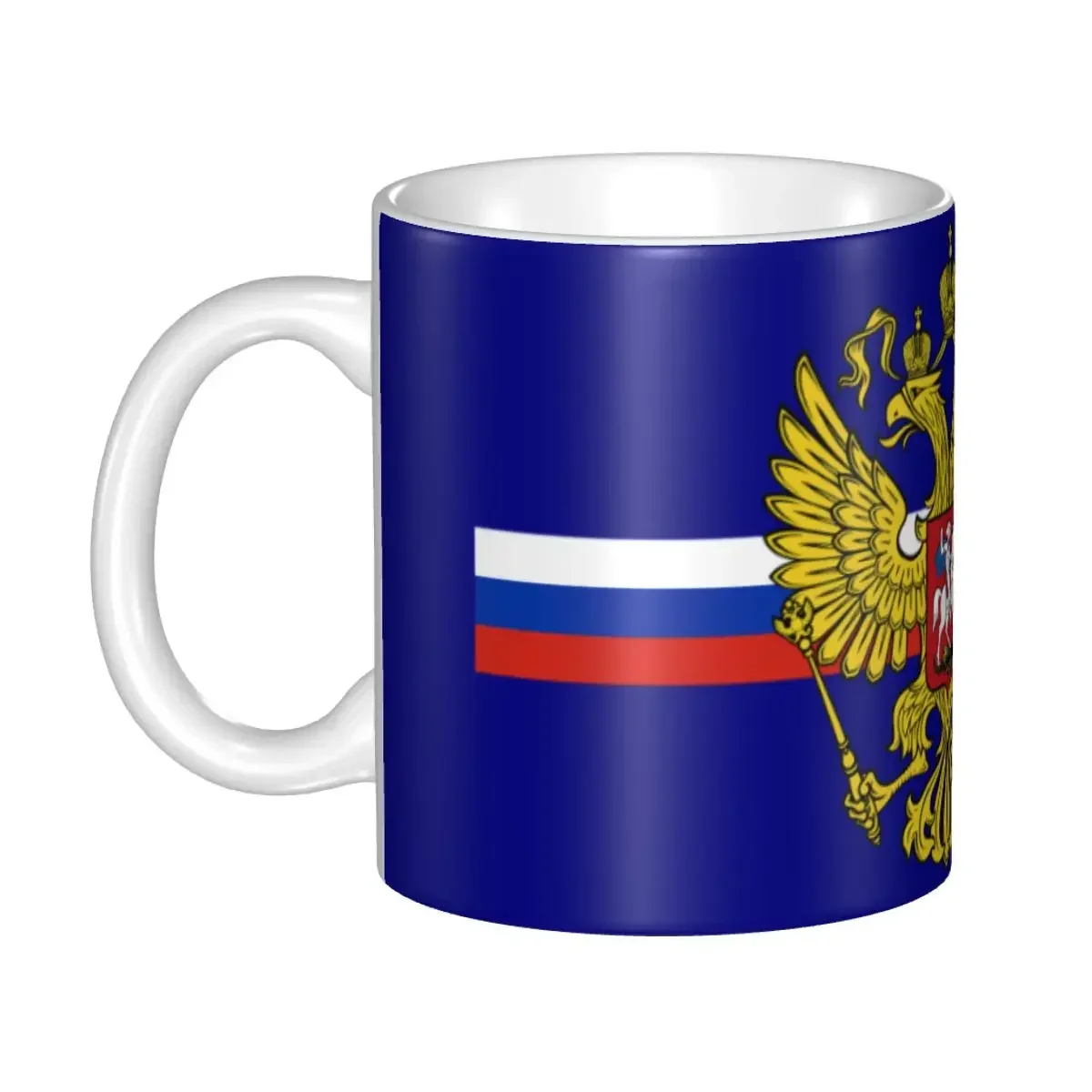 Herbas Rusijos Taures Individualų Rusijos Vėliava Kavos Keramikos Puodelis Kūrybos Metu Lauko Darbai Kempingas Puodeliai - 0