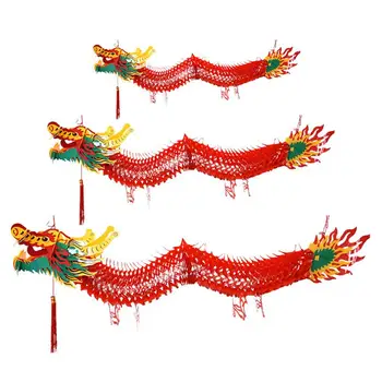 2023 Naujųjų Metų 1,5 m Pavasario Šventė Dragon Žibintų Kinų naujieji Metai Kabo Popieriaus Lempos Papuošalai Prekybos Centro Kieme Apdaila