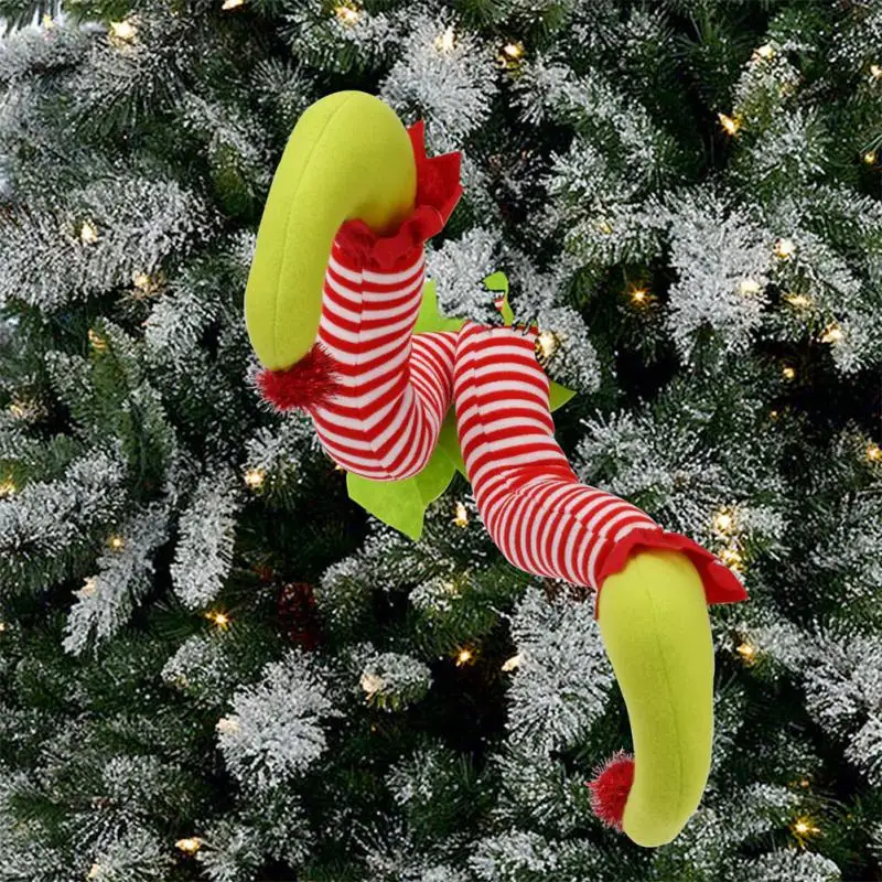 Naujųjų Metų Pakabučiai Juokinga Šventinę Atmosferą Kūrybinė Grupė Tiekia Kalėdų Medžio Kabantys Papuošalai Minkštas Žalia Ir Raudona Pusę Kūno Mielas - 1