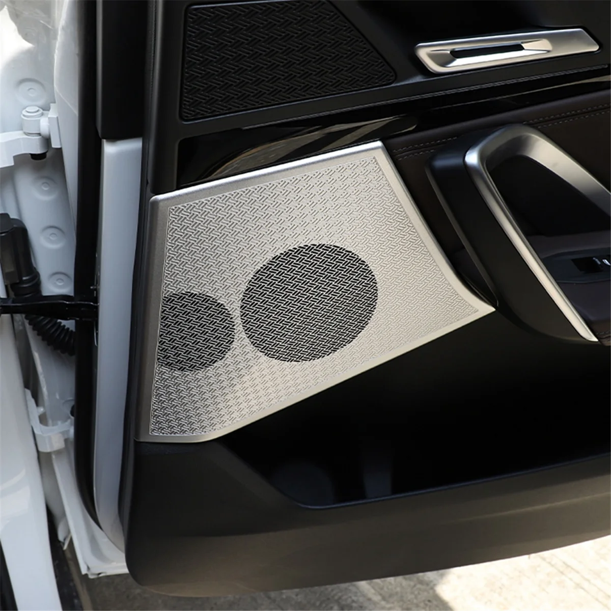 BMW X1 U11 2023 2024 Nerūdijančio Plieno, Automobilių Durų Garso Garsiakalbio Dekoratyvinis Dangtelis Apdaila, Interjero Priedai - 1