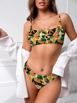 2vnt Sexy Moterys Vasarą Bikini Nustatyti maudymosi kostiumėlį Gradiento Spalvos Push Up Kamšalu maudymosi Kostiumėliai, Brazilijos Biquini Nustatyti Ponios, Mergaitės