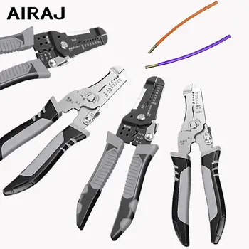AIRAJ Wire Stripper Įrankiai Multitool Tiekėjas Crimper Kabelis Cutter Daugiafunkcinis Nuėmimo Įrankis Užspaudimo Replės Terminalas