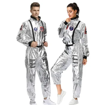 Astronautų Kostiumas Poroms Kosmoso Kostiumą Vaidmenų žaidimas ubierz Pilotų Uniformas, Helovyno Cosplay Šalies Jumpsuit