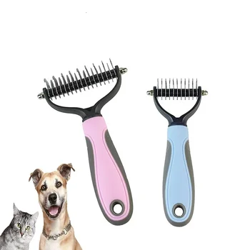 Augintiniai Kailio Mazgas Cutter Šunų Viliojimo Praliejimo Priemonės Naminių Kačių Plaukų Šalinimo Šukos Šepetys dvipusis Pet Produktų Tiekėjų