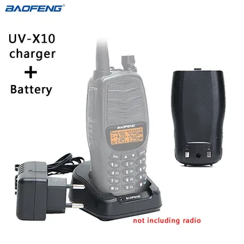 Baofeng UV-X10 didelės galios Baterija ir JAV/ES Įkroviklis