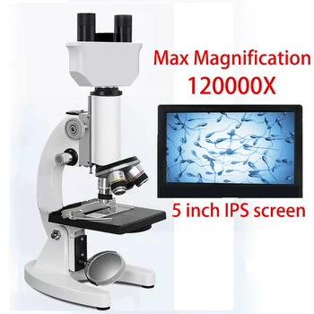 Biologinis Mikroskopas IPS Ekranas 120000X Skaitmeninis Mikroskopas su 7