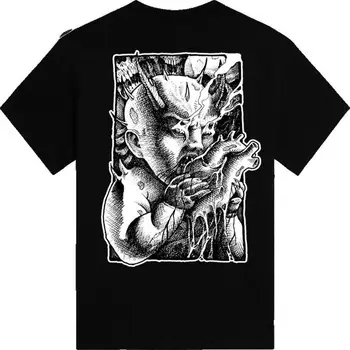 Demonas vaiko Marškinėlius unisex vyras moteris nespalvoti darkart goth punk drabužiai, marškinėliai blogio demoniškas kaukolė