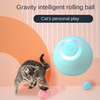 Gravitacinis Automatinė Kačių Žaislai Valcavimo Kamuolys Smart Pet Žaislas Dantį Katė Vokalo Mala Dantų Kamuolys InteractiveTraining Žaislai Katė