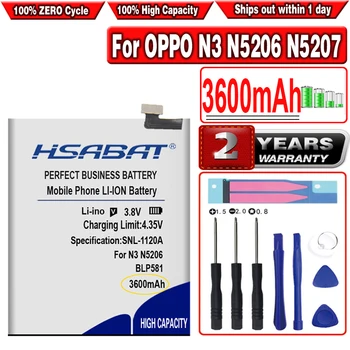 HSABAT 3600mAh Didelės Talpos BLP581 Baterija KOLEGA N3 N3 Dual SIM N3S N3T N5206 N5207 N5209 Išmaniųjų Telefonų