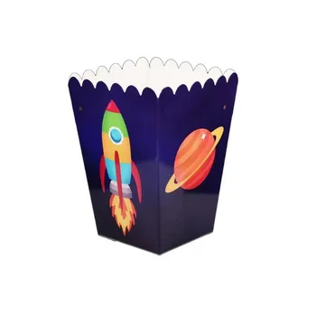Kukurūzų Spragėsių Dėžutės Vaikams Astronautas Erdvėlaivis Saulės Erdvėje Gimtadienio Kūdikio Dušas Šalis Tiekia Dovanų Maišelis Užkandis Apdaila