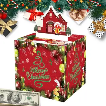 Kūrybos Kalėdų Tema Langelį Pinigų Roll Pull-Out Staigmena Kalėdų Santa Box Dovanas Kalėdų Tema Šaliai Gimtadienis