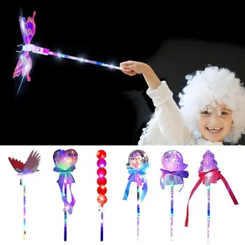 LED Magic Fairy Stick Kalėdų Eglutė Lazdos Rave Žaislas Šviesos Magija Kamuolys Lazdelė Glow Stick Gimtadienius Vaikams, Naujumo, Šviesos Žaislas