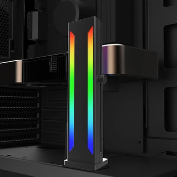 Magnetinio GPU Vaizdo plokštė Paramos 5V 3PIN RGB Reguliuojamas Grafika Vaizdo Kortelės Turėtojas AURA SYNC Daugiafunkcinis Kompiuterių Priedai