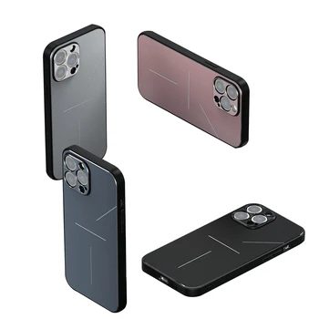 Matinio Premium Aliuminio Lydinio Atveju iPhone, 13 Metalo, Hard Cover TPU Kadro Fotoaparato Apsaugos Bžūp Telefono dėklas