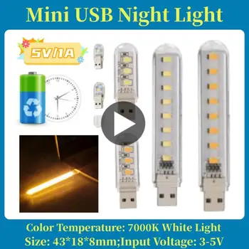 Mini USB Knygos Žibintai Nešiojamas USB LED Lempos 5V Itin Ryški Lempa Galios Banko Kempingas PC 