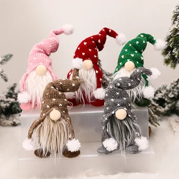 Naujųjų Metų 2023 Gnome Kalėdų Dekoracijas Beveidis Lėlės Linksmų Kalėdų Dekoro Namų Papuošalas Kalėdos Navidad Gimdymo dovanos vaikams