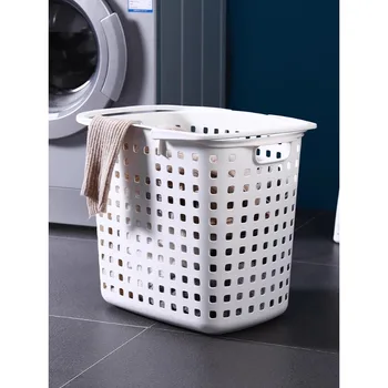 Nešvarūs drabužiai saugojimo baset plastiko skalbimo karnienos vonios drabužių saugojimo bsket namuose vonios kambaryje skalbinių krepšys su rankena.