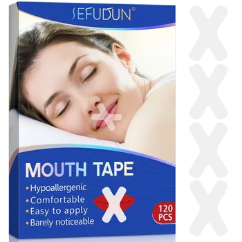 Pakuotės 120Pcs Miego Juostelės Nagų Juosta Knarkimas Geriau Nosies Kvėpavimo Geresnis Nakties Miega Mažiau Burnos Kvapą ir Snore