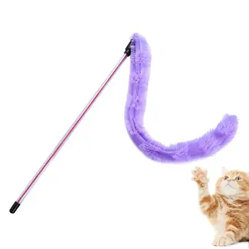 Pet Interaktyvus Žaislas Kačių Žaislai Funny Cat Stick Pliušinis Funny Cat Stick Funny Cat Stick Plunksnų Žaislai Katė Pliušas
