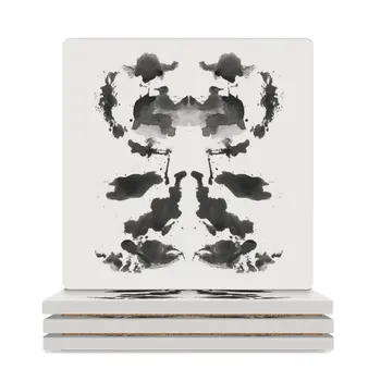 Rorschach Testas Abstrakčių Dizaino - Pone ? Keramikos Padėkliukai (Aikštė) juokinga arbatos puodelio laikiklis originalus juoda Padėkliukai