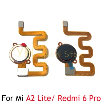 Už Xiaomi Mi A2 Lite / Redmi 6 Pro pirštų Atspaudų Skaitytuvas Touch ID Automatinės grįžties Klavišą, Home Mygtuką, Flex Kabelis, Remontas, Dalys
