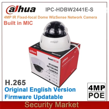 Whosale Dahua Originalus 4MP WizSense IPC-HDBW2441E-S-S2 IP IR Full HD POE Mini Dome H265 H264 vaizdo Kamera